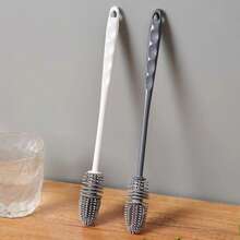 5 piezas Cepillo de botellas de silicona de mango largo - Material de goma, cerdas suaves, limpieza profunda, apto para botellas de agua, tazas de café, biberones - Herramienta de limpieza duradera y sin rayones para la cocina, el baño, la sala de estar, el dormitorio y el exterior