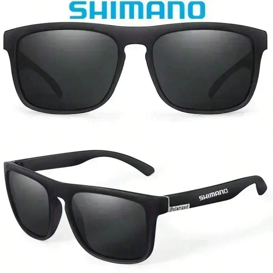 SHIMANO Ochelari de soare polarizați SHIMANO cu protecție UV400 pentru bărbați și femei, potriviți pentru activități în aer liber, vânătoare, pescuit, condus, ciclism, disponibili cu husă