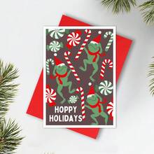 Tarjeta de Navidad sencilla, Tarjeta de Navidad linda, Tarjeta para amantes de las ranas, Tarjeta de cumpleaños, Tarjeta de felicitación, Tarjeta de aniversario, Tarjeta de , Tarjeta de agradecimiento de invierno, Tarjeta de Feliz Navidad