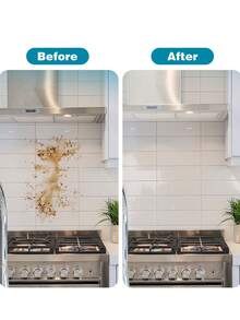 自粘透明墙面保护膜，厨房防油、防水、防污防溅膜，适用于墙面和橱柜保护膜，耐热贴纸，透明瓷砖墙贴
