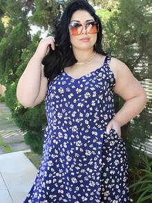 Women's Plus Size Jumpsuit Short Skirt With Printed Lining Summer - 顏色 36 - 查看 6