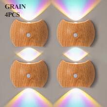 Luz de pared LED con sensor inteligente, lámpara de pared con sensor de movimiento interior, luz de pared LED inalámbrica, lámpara de pared, luz nocturna con batería, diseño adhesivo, giratoria, portátil, fácil de instalar, temperatura de color y brillo ajustables - Multicolor - Ver 16