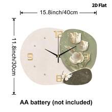 2D Flat, 1pc Modern Minimalist Flower Creativity Art Clock Mute Decorative Wall Clock, Super Quiet Quartz Movement, No Ticking Sound, Suitable For Bedroom Decor, Dining Room Living Room Office Sofa Background Wall Decor, Home Decor