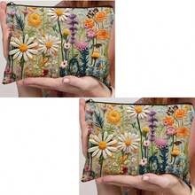 1 Stück bedruckter Make-up Beutel, Kosmetik Aufbewahrungstasche mit Reißverschluss, multifunktionale Tasche, perfektes Geschenk zum Valentinstag und Muttertag