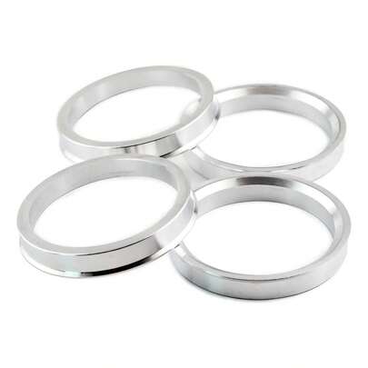 Anillo central de aluminio de 4 piezas para llanta, compatible con Volk.swagen Jetta (57.1" a buje, 67.1" a llanta) y Chico. También compatible con Volk.swagen Golf, Ibiza, Audi y León.