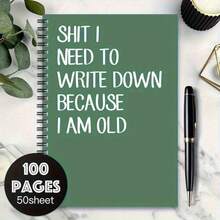 1 Humorous Spiral Notebook - Cover Says "Things I Need To Write Down Because I'm Getting Old" Measures 8.26 X 5.7 Inches - Perfect For Journaling, Planners, And Gifts For Family, Nurses, Parents, Coworkers, And Friends, And A Good Notebook For School
