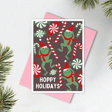 Tarjeta de Navidad sencilla, Tarjeta de Navidad linda, Tarjeta para amantes de las ranas, Tarjeta de cumpleaños, Tarjeta de felicitación, Tarjeta de aniversario, Tarjeta de , Tarjeta de agradecimiento de invierno, Tarjeta de Feliz Navidad