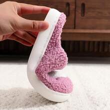 Cozy Plush Halloween Pumpkin Slippers, Non-Slip Fluffy Design - Combination G - View 5