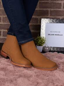 Fratello Select Fratello botas vaqueras color miel para hombre CANELO, estilo western urbano y casual contemporáneo, perfectas para ocasiones como salidas casuales, eventos campiranos, ferias o reuniones con estilo relajado, bota chelsea hombre, western chic, piel genuina, estilo vaquero urbano, calzado artesanal, country elegante - MIEL - Ver 9