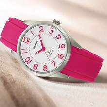 Orient Orient Women Quartz Watch, Analog Display And Rubber Strap FQC0R009W0