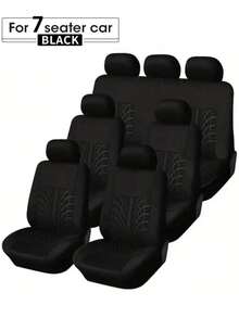 13pcs/9pcs/4pcs Sarung Jok Mobil Universal - Cocok Untuk SUV, Truk Dan Kendaraan 7-Seater | 3-Baris Jok Bahan Poliester (Jok Depan Bucket + Jok Belakang Terpisah) | Bernapas, Anti-Selip, Kompatibel Dengan Airbag | Pelindung Interior Mobil Unisex. 9pcs Model 5-Seater (2 Jok Depan + Sandaran Punggung + Jok Belakang + 5 Sandaran Kepala) Dan 4pcs Model 2-Seater (2 Jok Depan + 2 Sandaran Kepala) - Satu-Ukuran - View 15