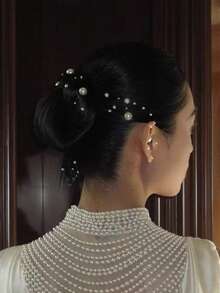 1 قطعة ملصقات لؤلؤية لاصقة ذاتيًا، ملصقات لؤلؤية لاصقة ذاتيًا للشعر والمكياج والباروكات وأعياد الميلاد والأعياد والأيام العادية ملصقات ثلاثية الأبعاد، ملصقات زخرفية لاصقة ذاتيًا للربيع والصيف والخريف والشتاء، طقم تصفيف الشعر، لمستلزمات السفر الجمالية لصالون الحلاقة، أدوات تصفيف الشعر وملحقات الشعر - أبيض - مشاهدة 5