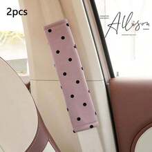 1pc/2pcs Car Shoulder Pad Cover With Polka Dot Bow, Soft Protective Sleeve For Car (The Bows On The Shoulder Pad Are Randomly Placed And The Quantity Is Not Fixed, Which Does Not Affect The Usage) - one-size - View 18