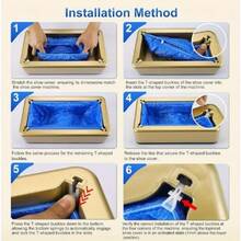 100pcs Disposable Shoe Covers & 1pc Automatic Overshoe Machine, Gold/Silver, Easy‑To‑Use Shoe Cover Dispenser, Automatic Foot Shoe Cover Machine - Silver - View 8