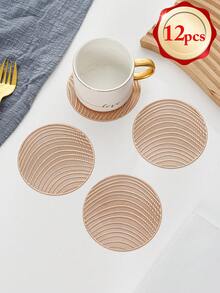 6-24pcs Gold Hollow Round PVC Coasters, Waterproof, Washable, Easy To Clean, Anti-Slip, Suitable For Dining Table, Glasses, Holidays, Weddings, Parties, Festivals - Size(3.94in Round) - View 14