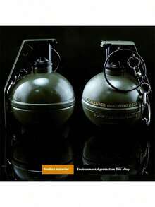 2025 New 1pc Fragmentation Grenade Model, Full Metal Grenade Home Decor, Game Peripheral, Birthday/Christmas/Halloween/Easter Gift - Multicolor - View 5