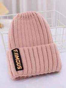 1pc Women's Winter Knit Hat, Korean Style Fashion Long Brim Beanie, Warm Ear Protection Headwrap Cuffed Knitted Cap - Multicolor - View 14