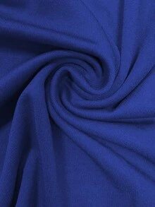 时尚女士高腰褶皱喇叭裤，春秋新品 - 藍色 - 查看 5