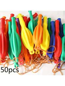 50pcs, Colorful Punch Balloons, Heavy Duty Punching Balloons With Rubber Bands, Birthday Decorations, Party Bag Fillers, Fun Outdoor Toys, Party Favors, Novelty Stuff, Creative Gift