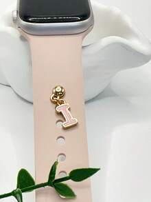 1pc Diamond Encrusted 26 English Letter Charm, Suitable For Silicone Watch Band Decoration - one-size - View 59