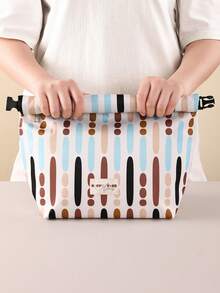 1 szt. Torba na lunch dla kobiet i mężczyzn, studentów, szczelna, izolowana, miękka, duża torba termiczna na lunch - wielokrotnego użytku torba na lunch do pracy w biurze, szkoły, na piknik, na plażę, do szkoły, torby do przechowywania dla nauczycieli, torby do klasy, torby do klasy (czarno-szaro-brązowe)