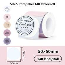 5-Color Thermal Label Paper Rolls, Suitable For M220, M200, M110 Label Printers, Adhesive Thermal Printing Paper - Multicolor - View 4