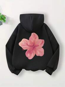 Áo nỉ dài tay dáng rộng in họa tiết hoa thời trang dành cho nữ tuổi teen, họa tiết vẽ tranh độc đáo, màu trơn, thích hợp mặc hàng ngày, đi chơi, dự tiệc, đi học, tham dự lễ hội âm nhạc, kỳ nghỉ, đi làm. Có thể dùng làm quà tặng cho gia đình, bạn trai, bạn gái, bạn bè, áo nỉ mùa đông cần thiết cho nữ. - màu đen - Xem 2