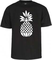 Mens Pineapple Stencil Short-Sleeve T-Shirt - màu đen - Xem 1