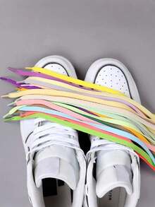 1/3双扁平运动鞋鞋带彩色织物鞋带白黑灰色鞋带靴子鞋带经典软鞋带