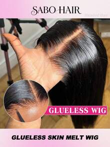 短款鲍勃假发 13x4 13x6 蕾丝前部预拔直发混合真人发 180% 密度透明蕾丝 5x5 无胶戴上短款鲍勃造型，适合女性，自然造型，适合日常或特殊场合，短款混合发假发