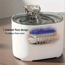 2.2L/74oz Super Quiet Cat Water Fountain - Cat Water Dispenser With Cat-Shaped Spout - USB Powered Indoor Pet Water Fountain - 3.2L - View 3