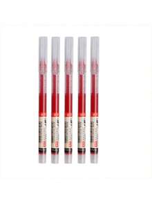 10入組直式液體筆，快乾測試簽名膠筆，0.5mm黑藍墨水學校辦公室筆，文具學校滾珠筆