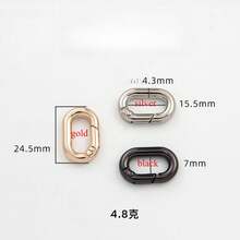 Chốt cửa lò xo thép không gỉ 304 chắc chắn, nhiều hình dạng vòng oval để làm đồ trang sức, đồ thủ công mỹ nghệ tự làm, khóa an toàn, móc khóa lò xo, khóa bấm, đồ trang sức tự làm, vòng cổ, vòng tay, móc khóa phù hợp cho ba lô và túi xách, hoặc làm móc khóa/dây đeo cho cuộc sống hàng ngày - hình bầu dục - Xem 16