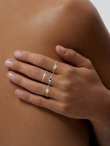 1 Piece Of S925 Sterling Silver Ring With A Noble "Runaway Princess" Style, Adorned With Sweet Rose Quartz And Sparkling Diamonds. Suitable For Daily Wear, It Is Elegant And Versatile, Making It An Excellent Gift For Mothers, Girlfriends And Sisters.