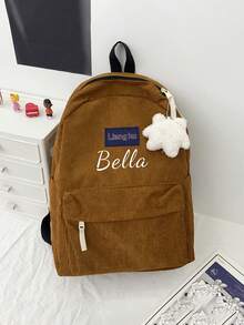 Customize Your Own Backpack For A Casual And Versatile Look. You Can Print Your Name, Letters, Lucky Numbers, And More. Perfect For Everyday Wear, Such As Going To School, Dance Class, And Traveling. Perfect As A Birthday Gift For A Friend Or Daughter, A Souvenir Bag, A Christmas Gift, Or A New Year'S Gift.Without Badge, Picture Is For Reference Only