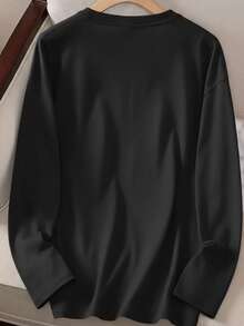 Customized Women's Long Sleeve T-Shirt - Customized Top, Customized T-Shirt, Can Add Your Photos/Designs, Customized Exclusive Top Sports Black - Black - View 5