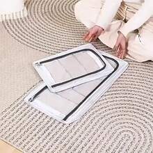 2 Stück Schuhregale, wasserdichtes Schuhgestell, faltbar, platzsparend, PVC transparentes Material, Gitterdesign mit Metallhalterung innen für erhöhte dreidimensionale Stabilität, geeignet für Mädchenzimmer Accessoires, Schlafzimmerdekoration, Babykleiderbügel, Spielzeugaufbewahrung, Neugeborene