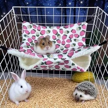 Small Animal Hideaway& Hammock, Cozy House With Roof For Small Pets To Sleep And Hide - Washable Pet Cave& Hideout Corner, Hanging Hammock Hideout Bed, Cage Accessories For Guinea, Hamster, Rat, Glider, Squirrel, Ferret, Kitten, Squirrel, Chinchilla
