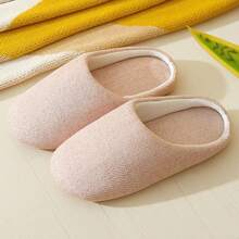 Dép đi trong nhà đế mềm chống trượt, êm ái, không gây tiếng ồn, dép đi trong nhà bằng gỗ, mềm mại và thoải mái, phù hợp cho phòng ngủ, dép vải nhẹ - Hồng - Xem 6