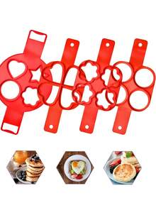 1入組矽膠蛋糕煎餅圈,不沾煎餅模具,烘焙造型煎蛋捲模