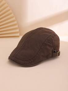 1pc Women's Solid Color Washed Retro Fashion Baseball Cap, Suitable For Daily Casual Outfits, All Seasons - Black - View 9