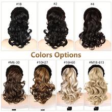 Ponytail Extension Curly Clip In Hair Extensions Black Wavy Hair - Multicolor - View 7