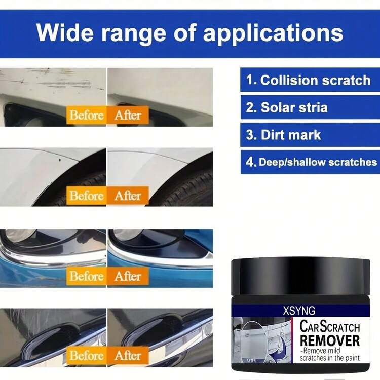 Car Scratch Remover Paint Care Tools Auto Swirl Remover Scratches Repair Polishing Auto Body Grinding Compound Anti Scratch Wax - A - View 4