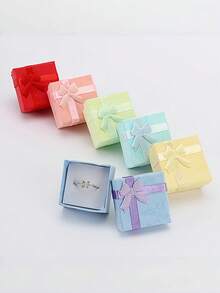 20pcs/18pcs/15pcs/10pcs/9pcs/5pcs/1pc Pink Cardboard Jewelry Box, Jewelry Gift Boxes, Rings Necklace Bracelet Earring Storage Box, Birthday Festival Gift Packing Box For Girls,Room Decor - Pink - View 4