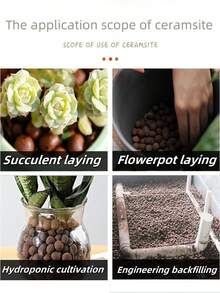 1000g/500g/100g Premium Expanded Clay Pebbles, Leca Clay Pebbles For Plants,Ceramsite Soil,Leca Balls For Indoor Plants,Clay Balls For Plants,Leca Balls, Clay Pebbles For Plants Hydroponic,Flower Pot Ceramsite Breathable Material Ceramsite Stone