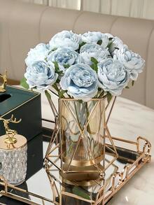 Luxury Wrought Iron Vase Ornaments, Used For Home Living Room Decoration, Romantic Candlelight Dinner, Restaurant Props, Home Decoration, Vases, Ornaments, Table Decoration, Birthday Graduation Gifts. Flower Vase Glass Vase