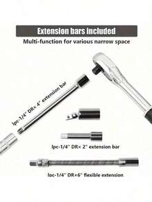 46pcs Socket Wrench Set, Ratchet Wrench Set And Extension Bar Swivel Slide Socket, For Automotive Repair And Home Use