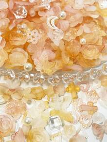 100pcs/70g Matte Blue Rose Beads Material, DIY Bracelet, Necklace, Phone Case, Jewelry, Handmade Craft, Multi-Purpose Beading, Gift For Friends, With Holes