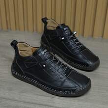 Męskie ręcznie robione buty codzienne, płaskie buty do chodzenia i uprawiania sportu