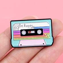 1pc Cartoon Slogan Enamel Lapel Pin - Cute Badge For Backpacks And Clothes Jewelry Costume Accessories Bag Charms Office Accessories